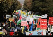 حضور پر شور کرمانی‌ها در راهپیمایی 13 آبان