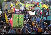 حضور پر شور کرمانی‌ها در راهپیمایی 13 آبان