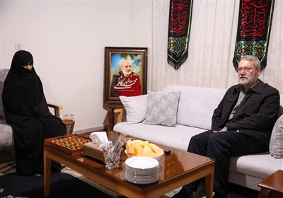 دیدار لاریجانی با خانواده شهید سرلشگر محمد کاظمی