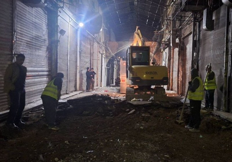 اخبار تهران | مرمت پیاده راه تاریخی بازارچه امین‌السلطان / ایمن سازی دیواره خطرساز در شهرک محلاتی