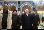 تشرف رئیس قوه قضاییه به حرم حضرت فاطمه معصومه(س)