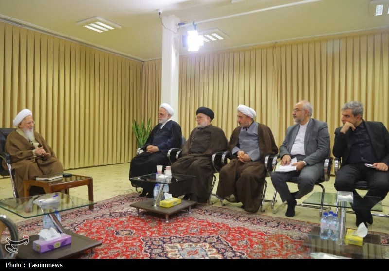 دیدار رئیس قوه قضائیه با آیتالله جوادی آملی+تصویر اخبار قم , آیت الله جوادی آملی , قوه قضائیه ,