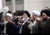 نماز طلب باران پیش از ظهر امروز به امامت آیت‌الله سید محمد سعیدی امام جمعه و تولیت آستان مقدس حضرت ف