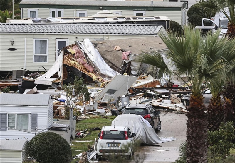 خسارات گسترده همراه با یک کشته بر اثر طوفان سهمگین در پرتغال