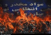 Large Haul of Narcotics Burnt Up in Iran