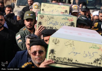 استقبال و تشییع پیکر مطهر 9 شهید گمنام در کرمان