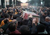 وداع با پیکر مطهر شهید گمنام در مسجد جمکران