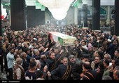 وداع با پیکر مطهر شهید گمنام در مسجد جمکران