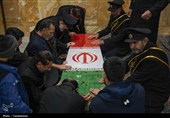 وداع با پیکر مطهر شهید گمنام در مسجد جمکران