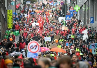 سومین روز اعتصاب سراسری در بلژیک حمل‌ونقل عمومی را فلج کرد