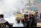 استقبال از 4 شهید گمنام دفاع مقدس در دبیرستان شریعتی همدان