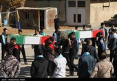 استقبال از 4 شهید گمنام دفاع مقدس در دبیرستان شریعتی همدان