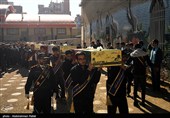استقبال از 4 شهید گمنام دفاع مقدس در دبیرستان شریعتی همدان
