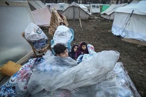 نوار غزه , کشور فلسطین , باران , مناطق دریایی , آوارگان , المخیمات الفلسطینیة , سیل , سیل زده ,