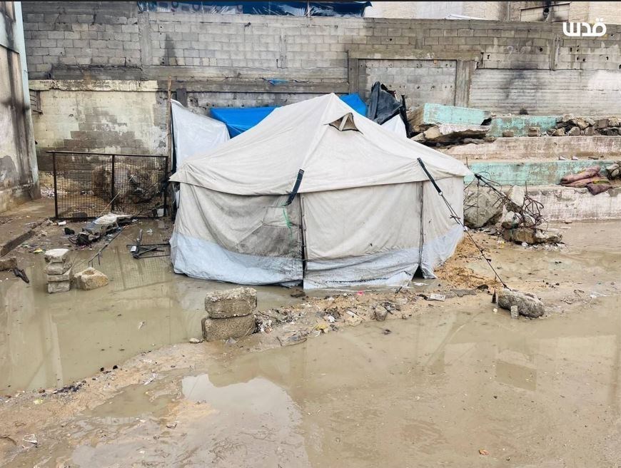 نوار غزه , کشور فلسطین , باران , مناطق دریایی , آوارگان , المخیمات الفلسطینیة , سیل , سیل زده ,