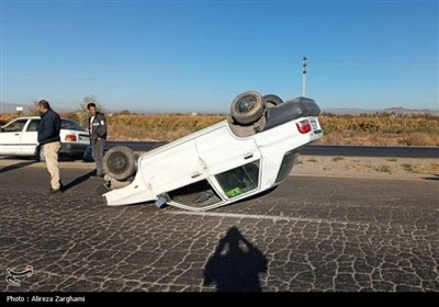 پراید حادثه‌ساز عامل ترافیک جاده قزوین_همدان