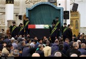 وداع با پیکر شهدای گمنام در حرم حضرت معصومه(س)
