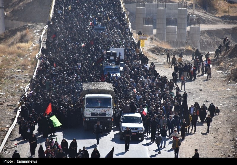 تشییع پیکر 6 شهید گمنام دفاع مقدس در یاسوج ‌+تصاویر
