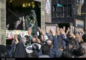 تشییع پیکر مطهر هفت شهید گمنام دوران دفاع مقدس در کرمانشاه