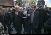 تشییع پیکر مطهر هفت شهید گمنام دوران دفاع مقدس در کرمانشاه