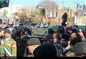 تشییع پیکر سه شهید گمنام در اردبیل
