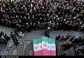 تشییع پیکر مطهر 7 شهید گمنام در قم