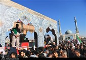 تشییع پیکر مطهر 7 شهید گمنام در قم
