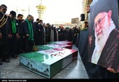 تشییع پیکر مطهر 7 شهید گمنام در قم