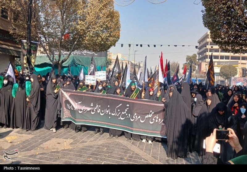 تجمع یک هزار نفری بانوان فاطمی در شهر‌ری‌ + تصاویر