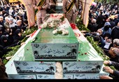 مراسم  تشییع پیکر 100 شهید دوران دفاع مقدس - تهران