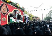مراسم  تشییع پیکر 100 شهید دوران دفاع مقدس - تهران