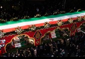 مراسم  تشییع پیکر 100 شهید دوران دفاع مقدس - تهران