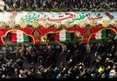 مراسم  تشییع پیکر 100 شهید دوران دفاع مقدس - تهران