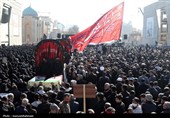 تشییع پیکر13 آلاله پرپر در مشهد همزمان با اجتماع فاطمیون