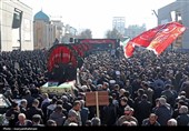 تشییع پیکر13 آلاله پرپر در مشهد همزمان با اجتماع فاطمیون