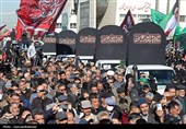 تشییع پیکر13 آلاله پرپر در مشهد همزمان با اجتماع فاطمیون