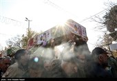 تشییع پیکر 8 شهید گمنام و شهید اکبر صفی صمغ آبادی در قزوین