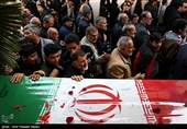 تشییع پیکر 8 شهید گمنام و شهید اکبر صفی صمغ آبادی در قزوین