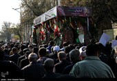 تشییع پیکر 8 شهید گمنام و شهید اکبر صفی صمغ آبادی در قزوین