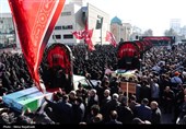 تشییع پیکر 13 شهید گمنام در مشهد