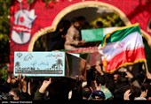 مراسم تشییع پیکر 100 شهید دوران دفاع مقدس در تهران 2