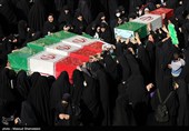 مراسم تشییع پیکر 100 شهید دوران دفاع مقدس در تهران 2