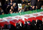 مراسم تشییع پیکر 100 شهید دوران دفاع مقدس در تهران 2