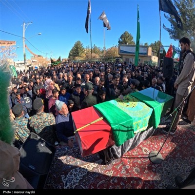 مراسم خاکسپاری شهید گمنام در توانبخشی حضرت علی اکبر بیرجند