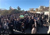 مراسم خاکسپاری شهید گمنام در توانبخشی حضرت علی اکبر بیرجند