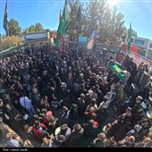 مراسم خاکسپاری شهید گمنام در توانبخشی حضرت علی اکبر بیرجند