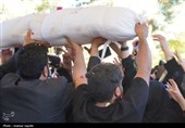 مراسم خاکسپاری شهید گمنام در توانبخشی حضرت علی اکبر بیرجند
