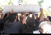 مراسم خاکسپاری شهید گمنام در توانبخشی حضرت علی اکبر بیرجند