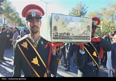 آیین باشکوه تشییع  شهیدان گمنام در بیرجند