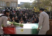 مراسم خاکسپاری شهید گمنام در قزوین